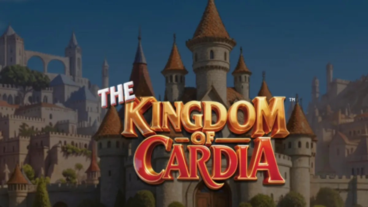 Pemandangan magis taman kerajaan di slot The Kingdom of Cardia